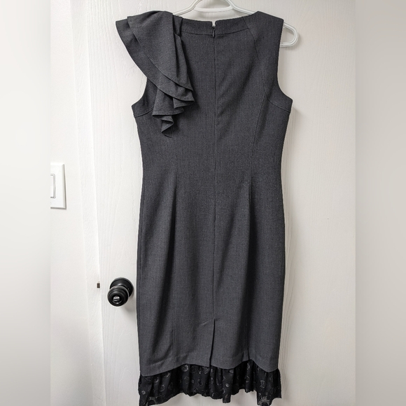 Calvin Klein Ruffle Shoulder Dress - Picture 9 of 9